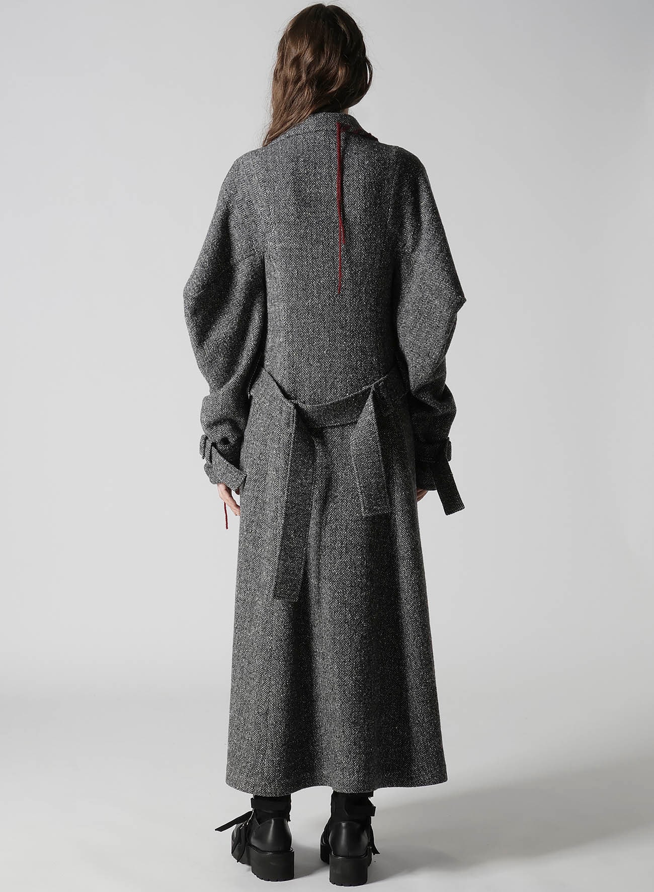 NEP TWEED TRENCH COAT WITH BELT