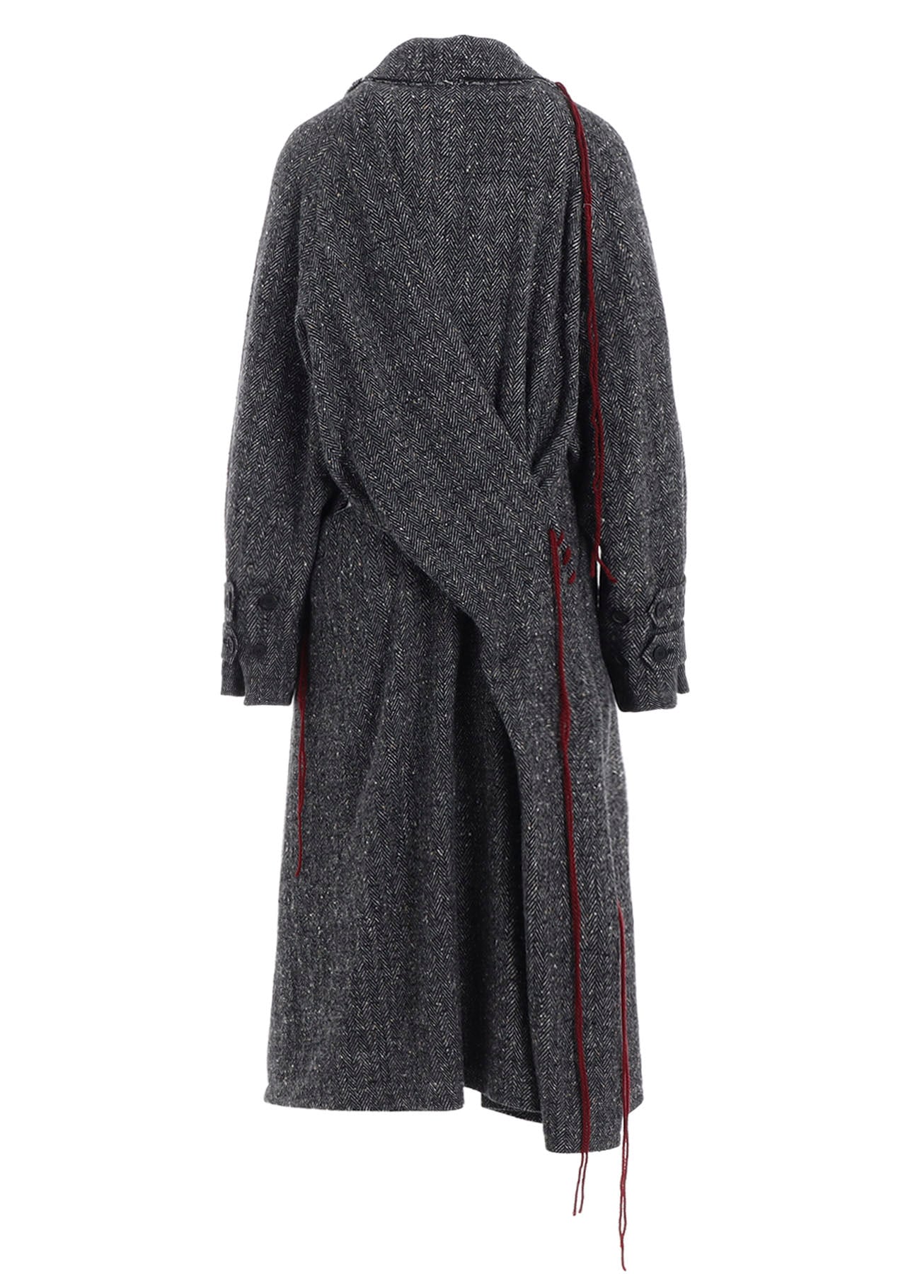 NEP TWEED BACK DRAPE TRENCH COAT