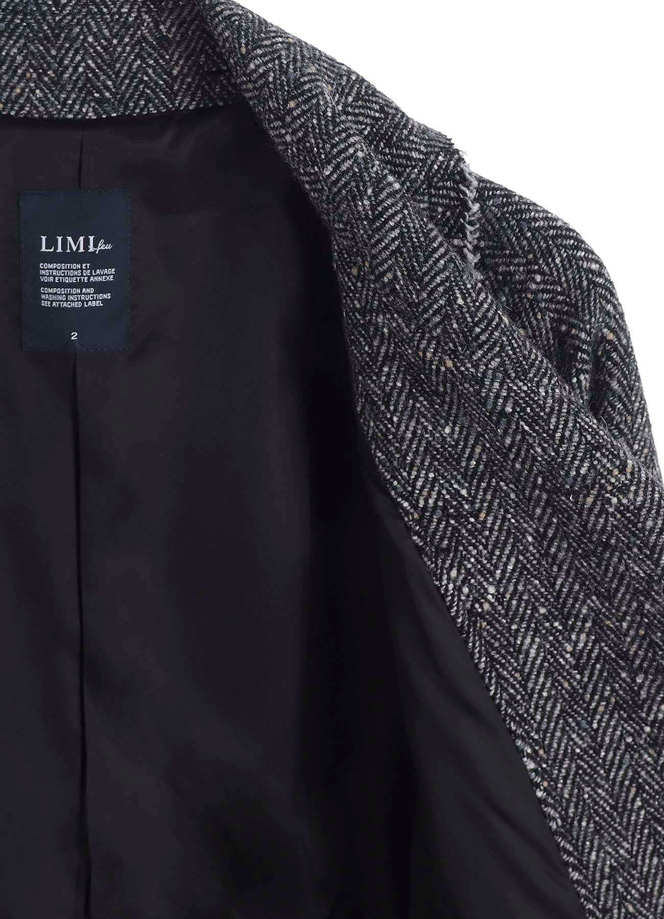 NEP TWEED BACK DRAPE TRENCH COAT