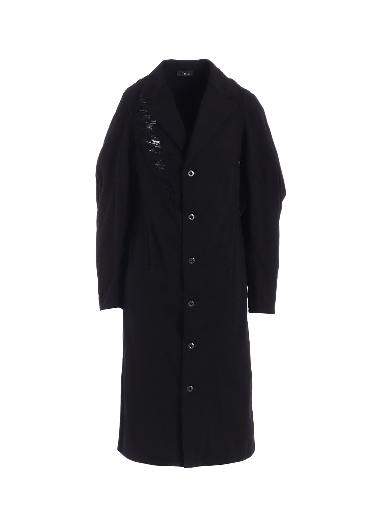 DAMAGED DENIM DESIGNED SLEEVE COAT