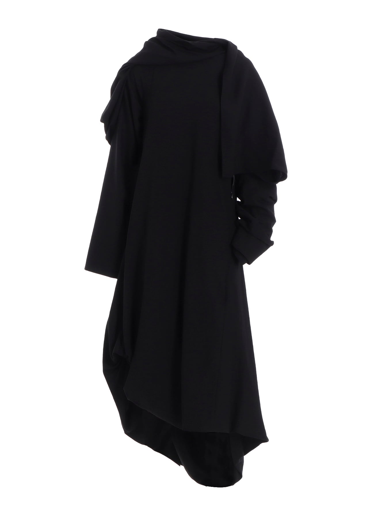MILLED GABARDINE DRESS WITH SCARF