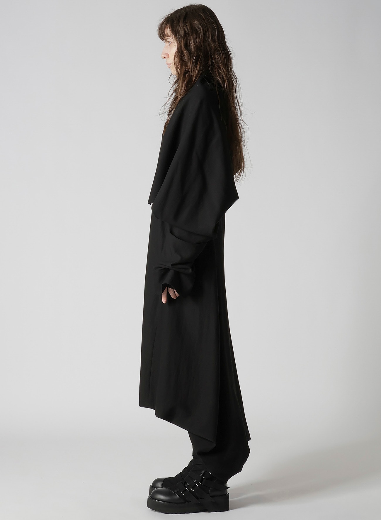 MILLED GABARDINE DRESS WITH SCARF