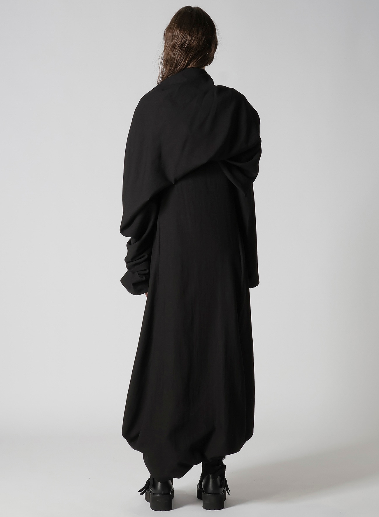MILLED GABARDINE DRESS WITH SCARF