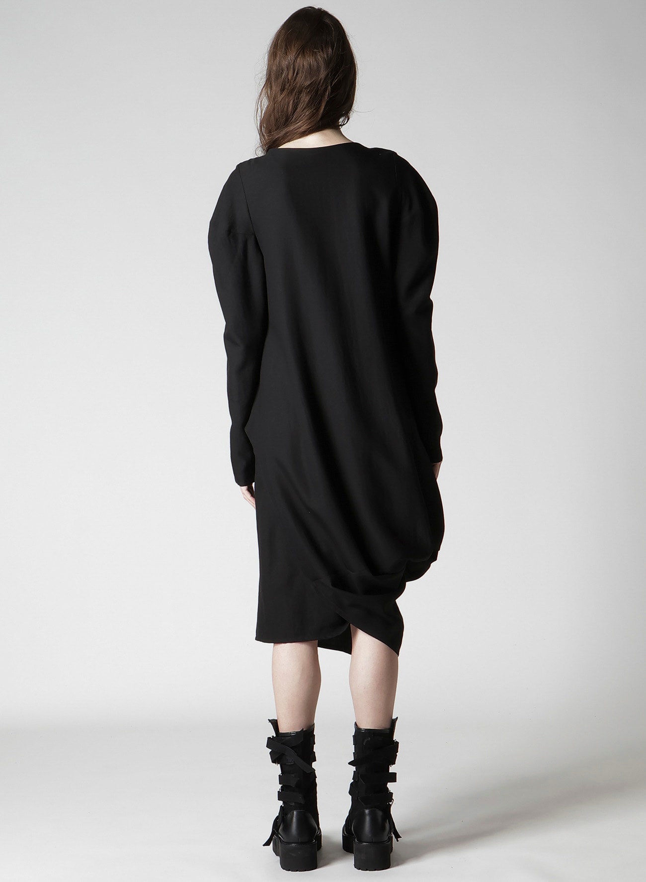 MILLED GABARDINE TWIST DRESS