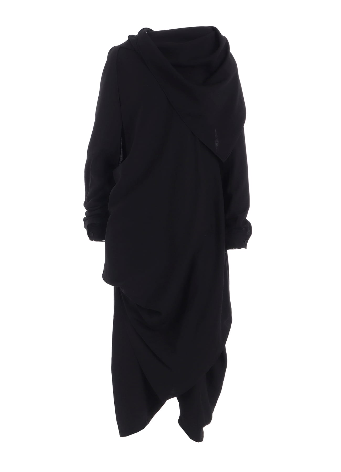 MILLED GABARDINE DRAPED OVERALL