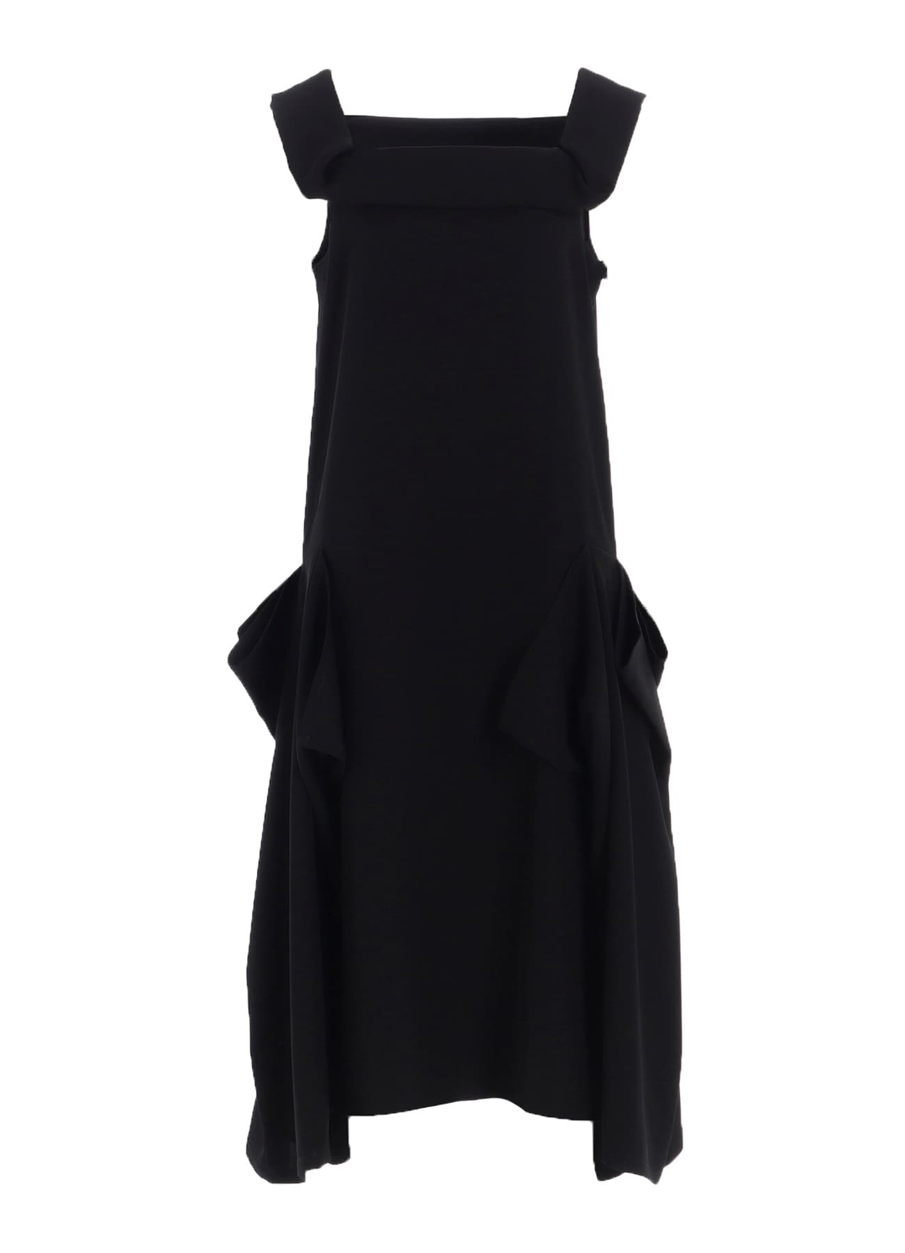 DOUBLE SATIN SQUARE FRILL DRESS A