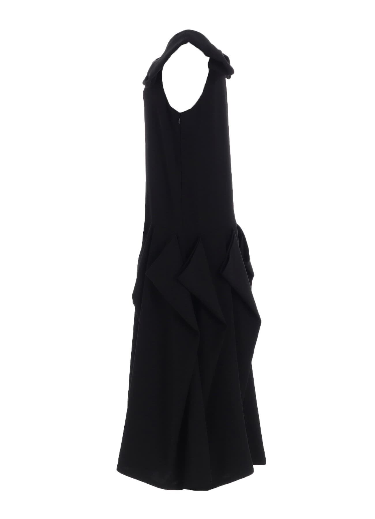 DOUBLE SATIN SQUARE FRILL DRESS A