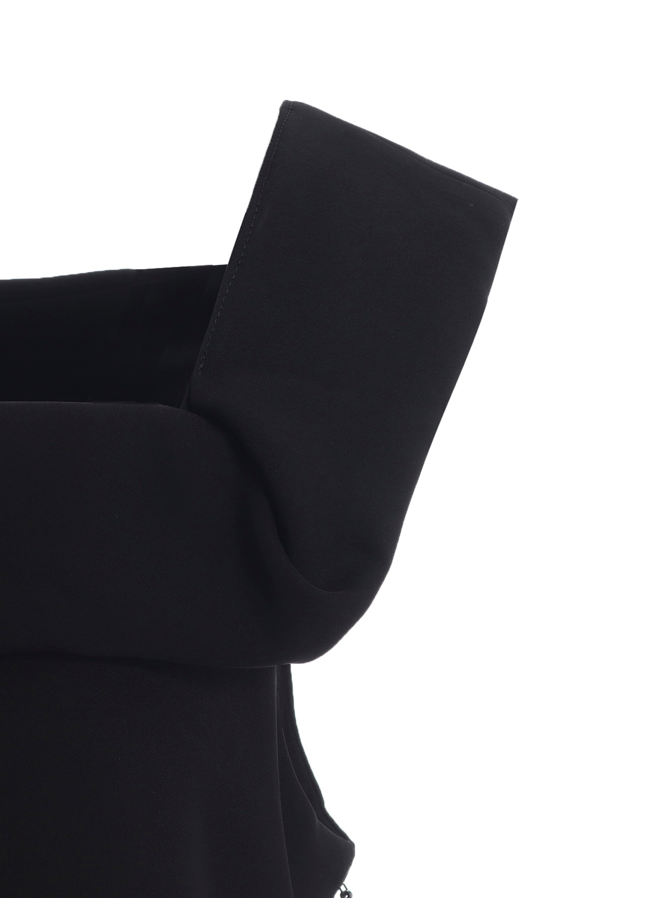 DOUBLE SATIN SQUARE FRILL DRESS A