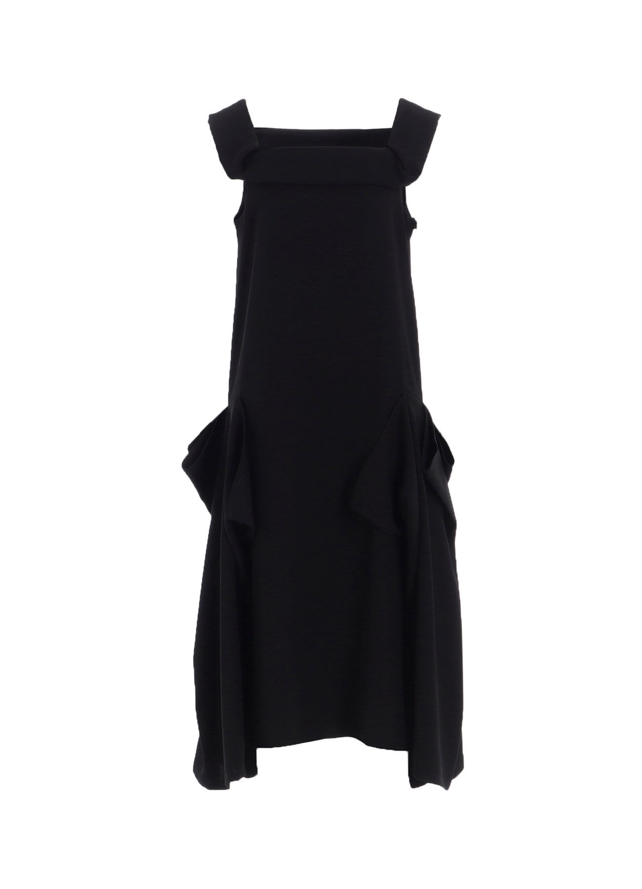 DOUBLE SATIN SQUARE FRILL DRESS A