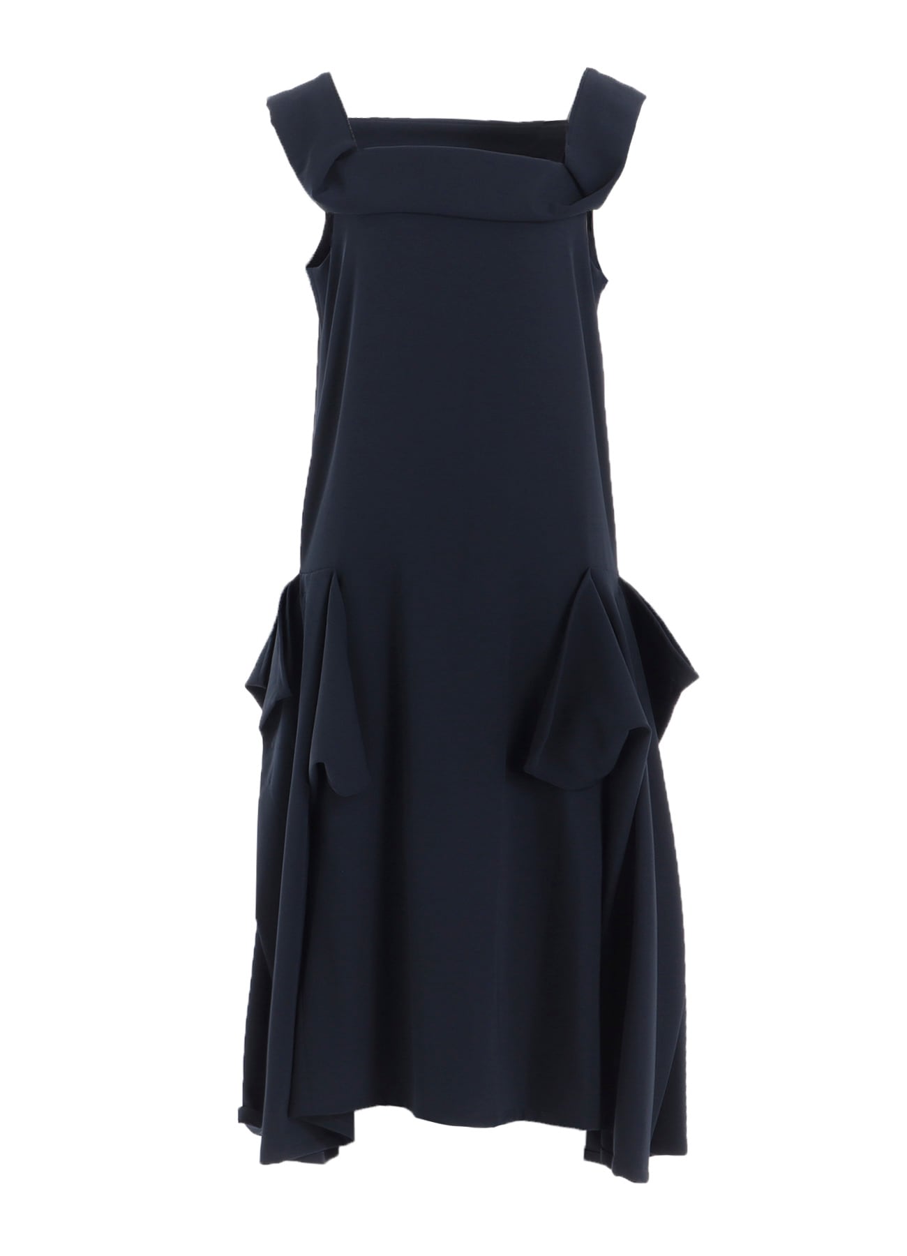DOUBLE SATIN SQUARE FRILL DRESS B