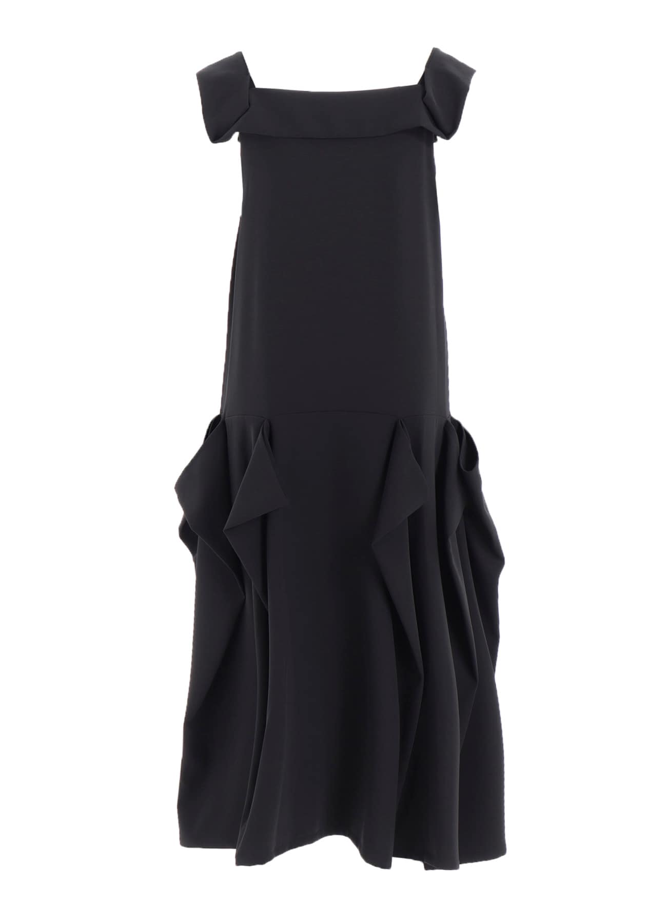 DOUBLE SATIN SQUARE FRILL DRESS B