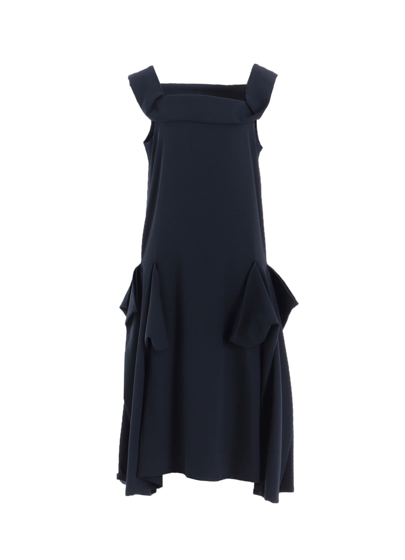 DOUBLE SATIN SQUARE FRILL DRESS B