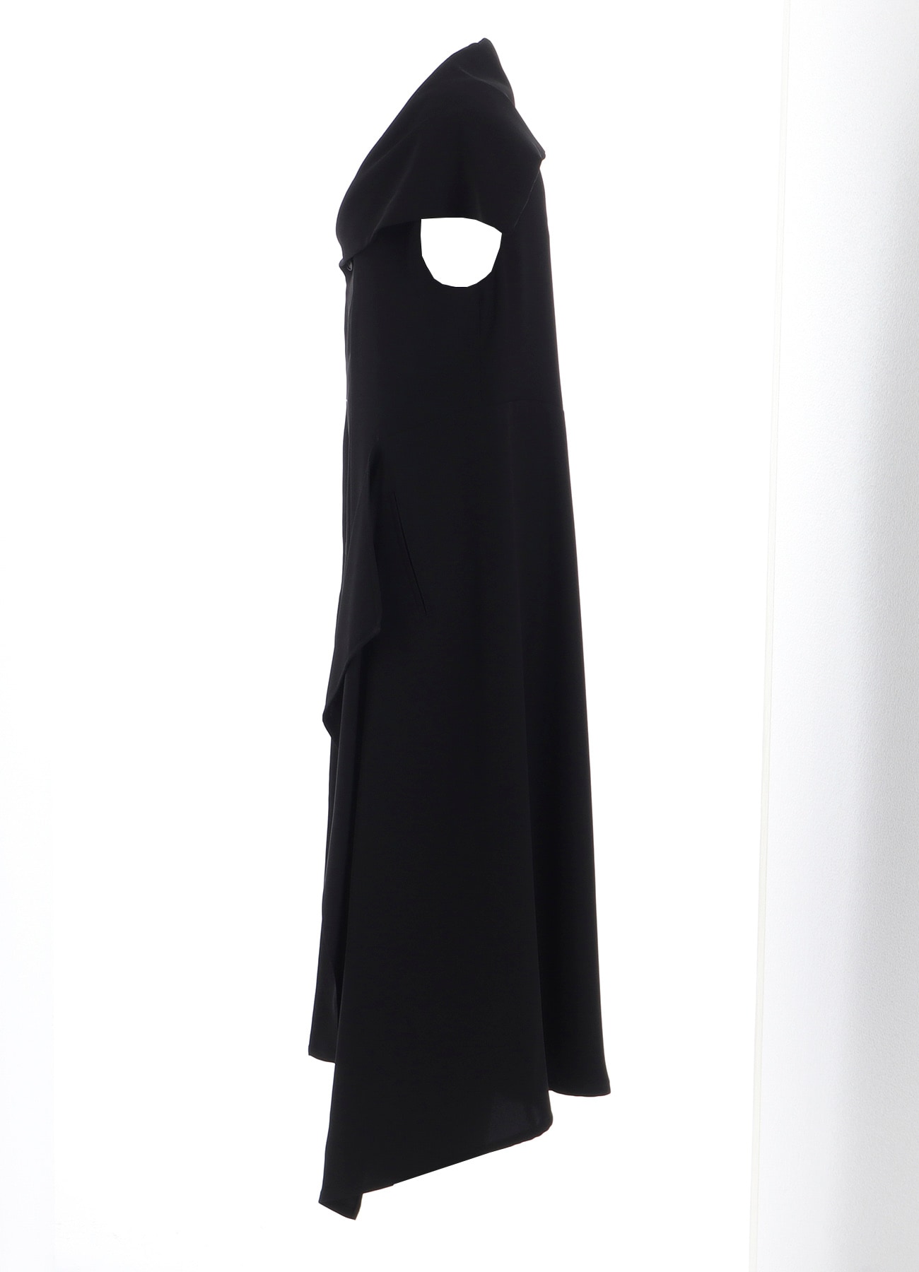 DOUBLE SATIN DRAPE DRESS