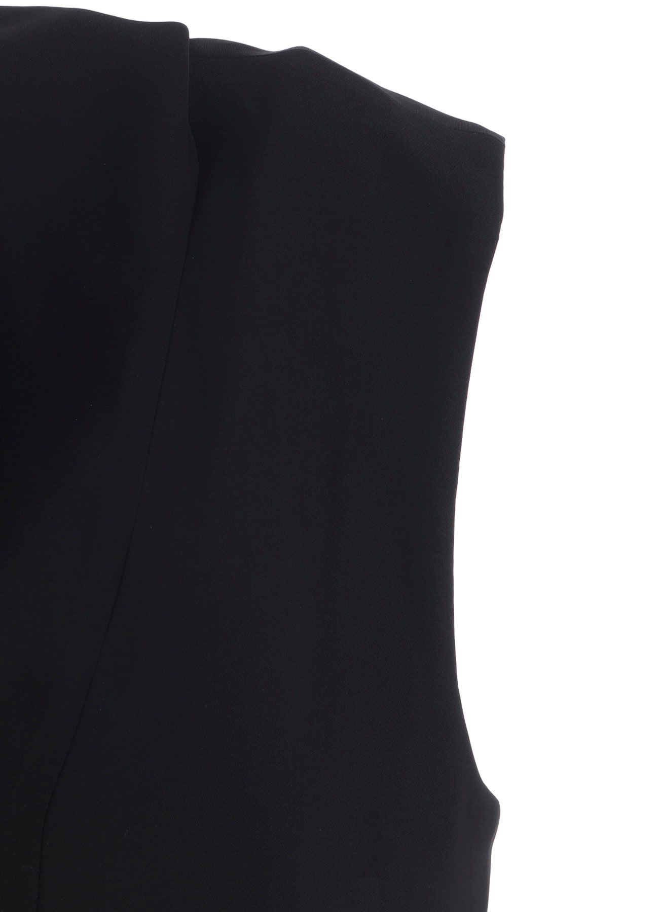 DOUBLE SATIN DRAPE DRESS