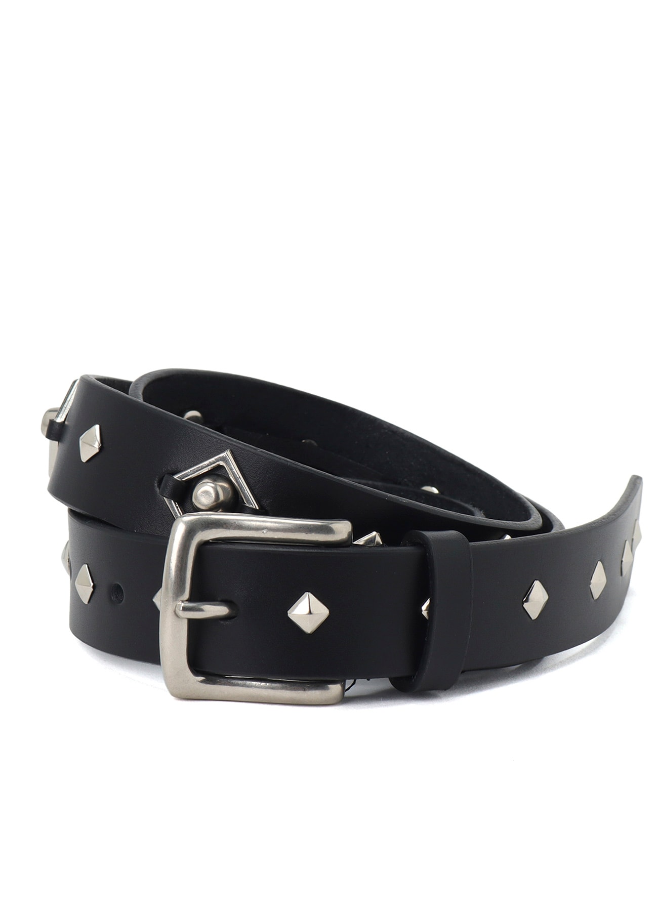 OIL TANNED LEATHER SQUARE DOTS BELT