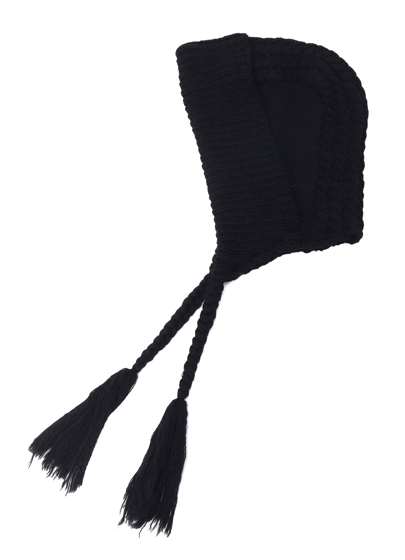 WOOL SLUB ARAN HOODIE