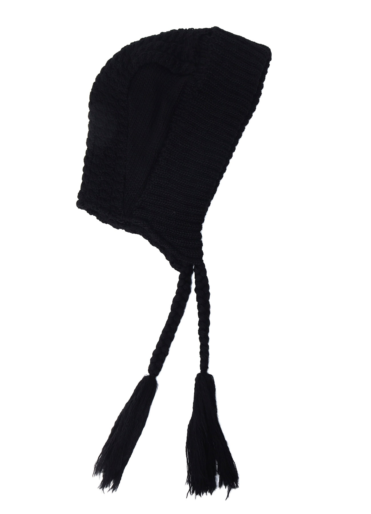 WOOL SLUB ARAN HOODIE