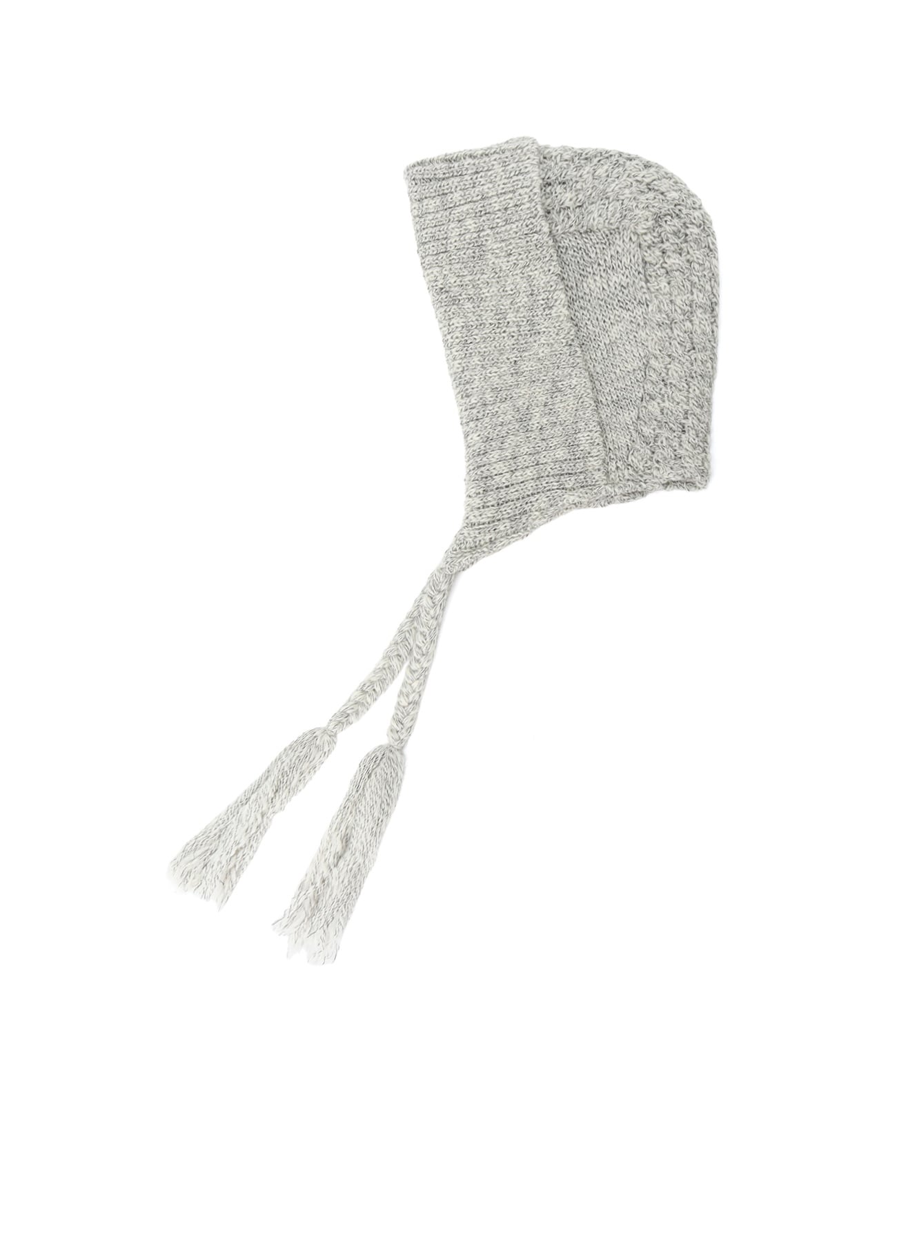 WOOL SLUB ARAN HOODIE