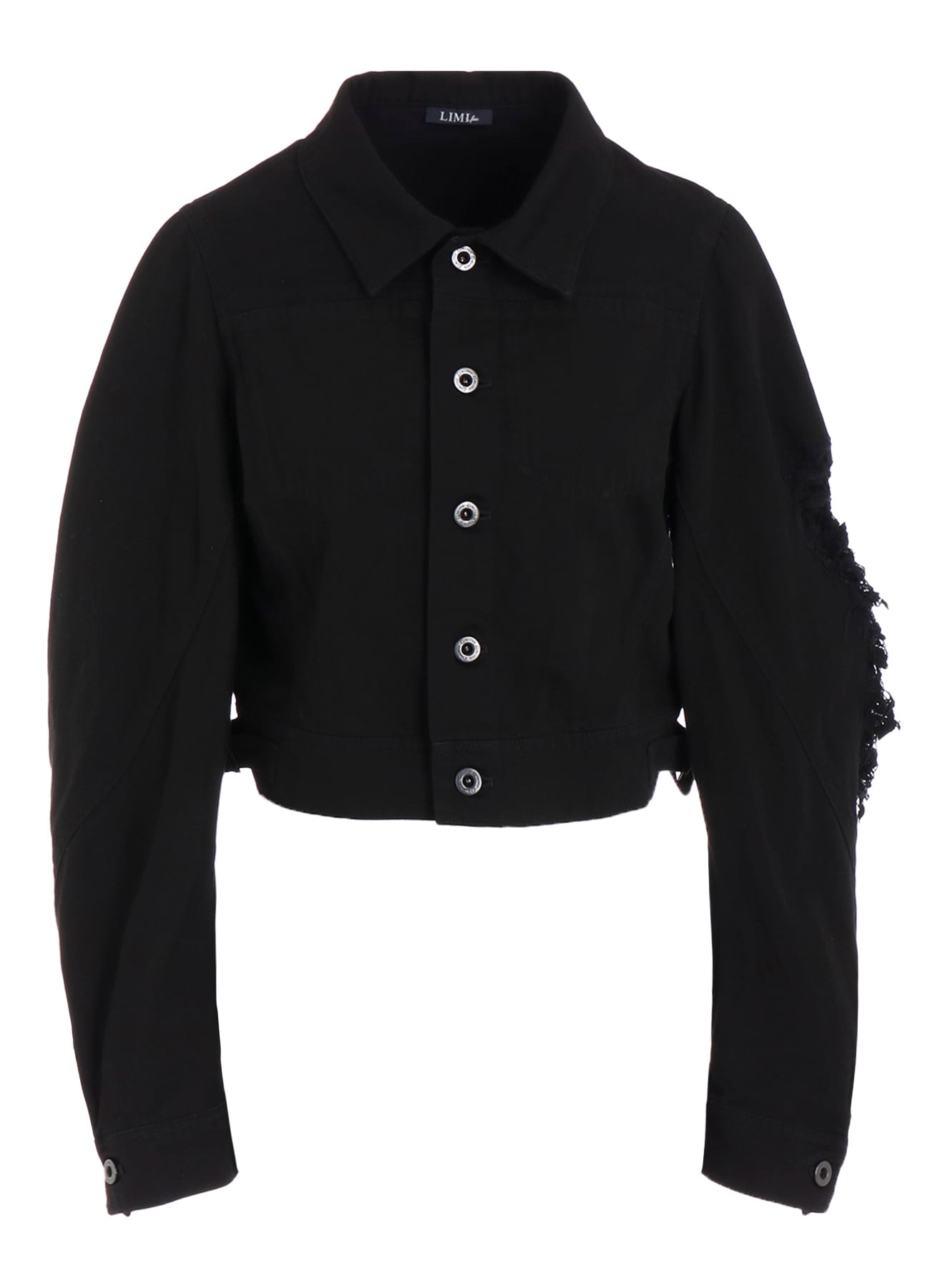 DAMAGED DENIM DESIGNED SLEEVE JACKET