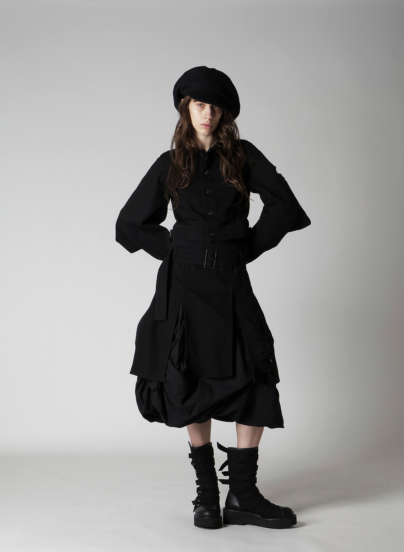 DAMAGED DENIM DESIGNED SLEEVE JACKET