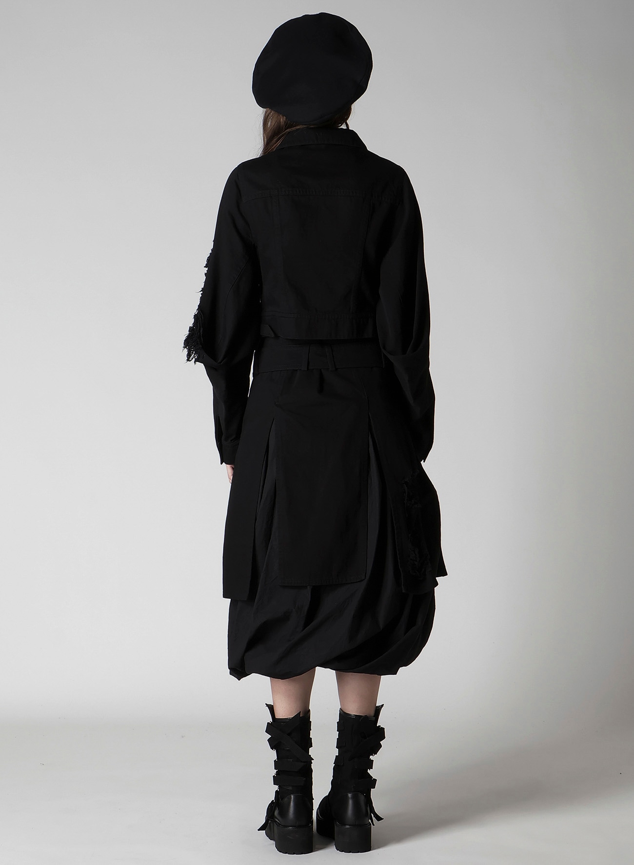 DAMAGED DENIM DESIGNED SLEEVE JACKET