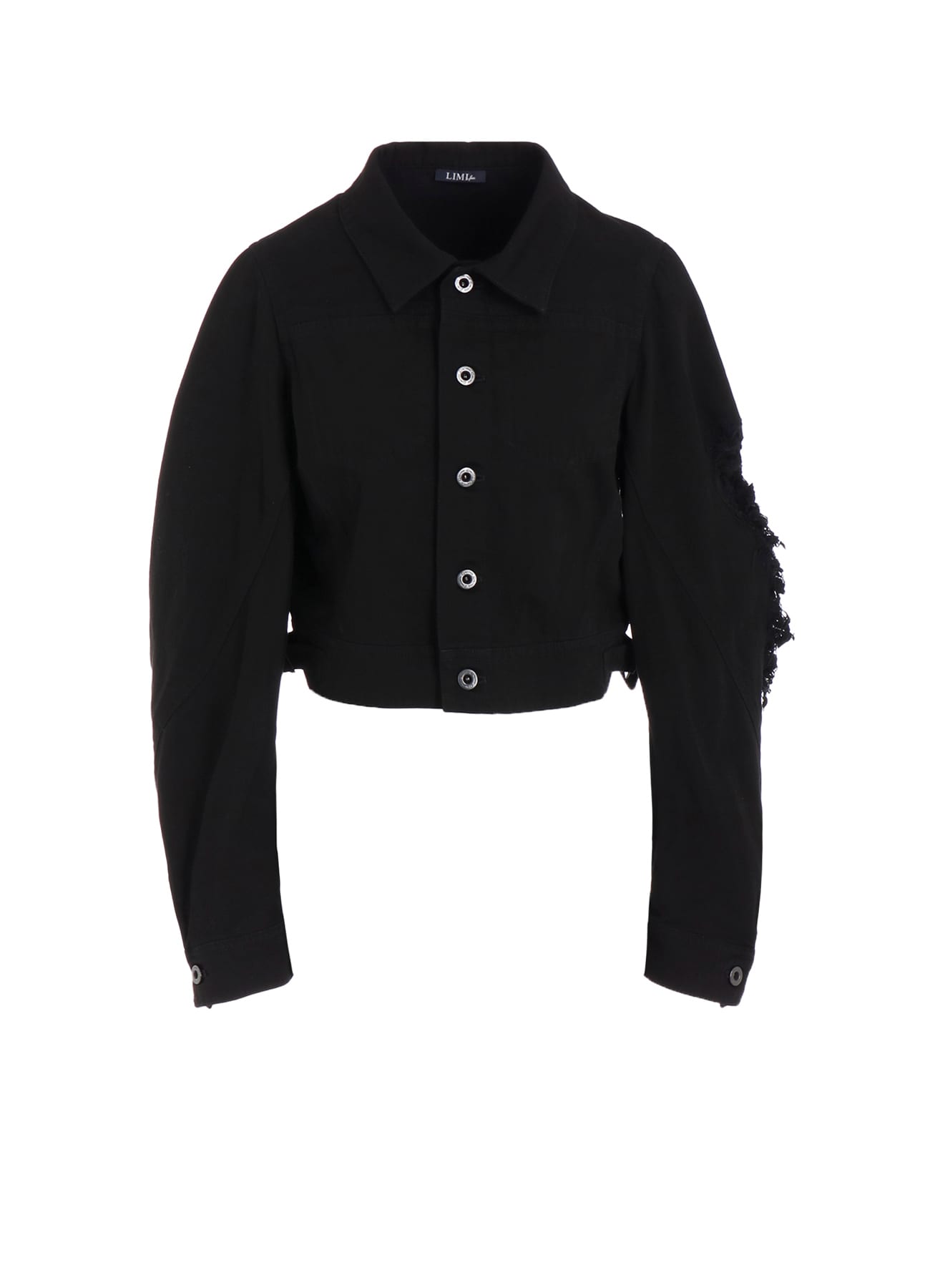 DAMAGED DENIM DESIGNED SLEEVE JACKET
