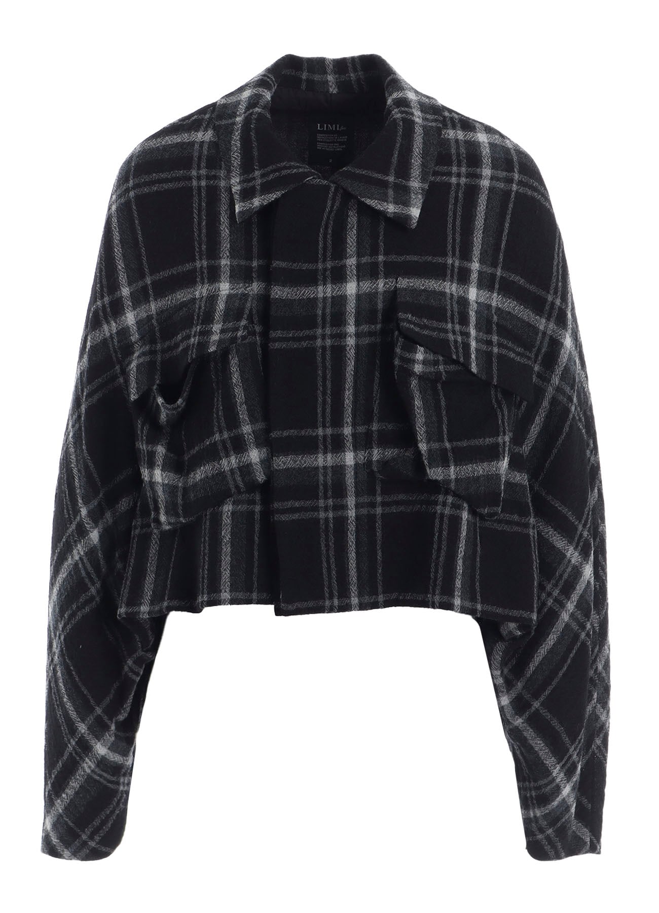 PLAID PATTERN FLAP POCKET JACKET