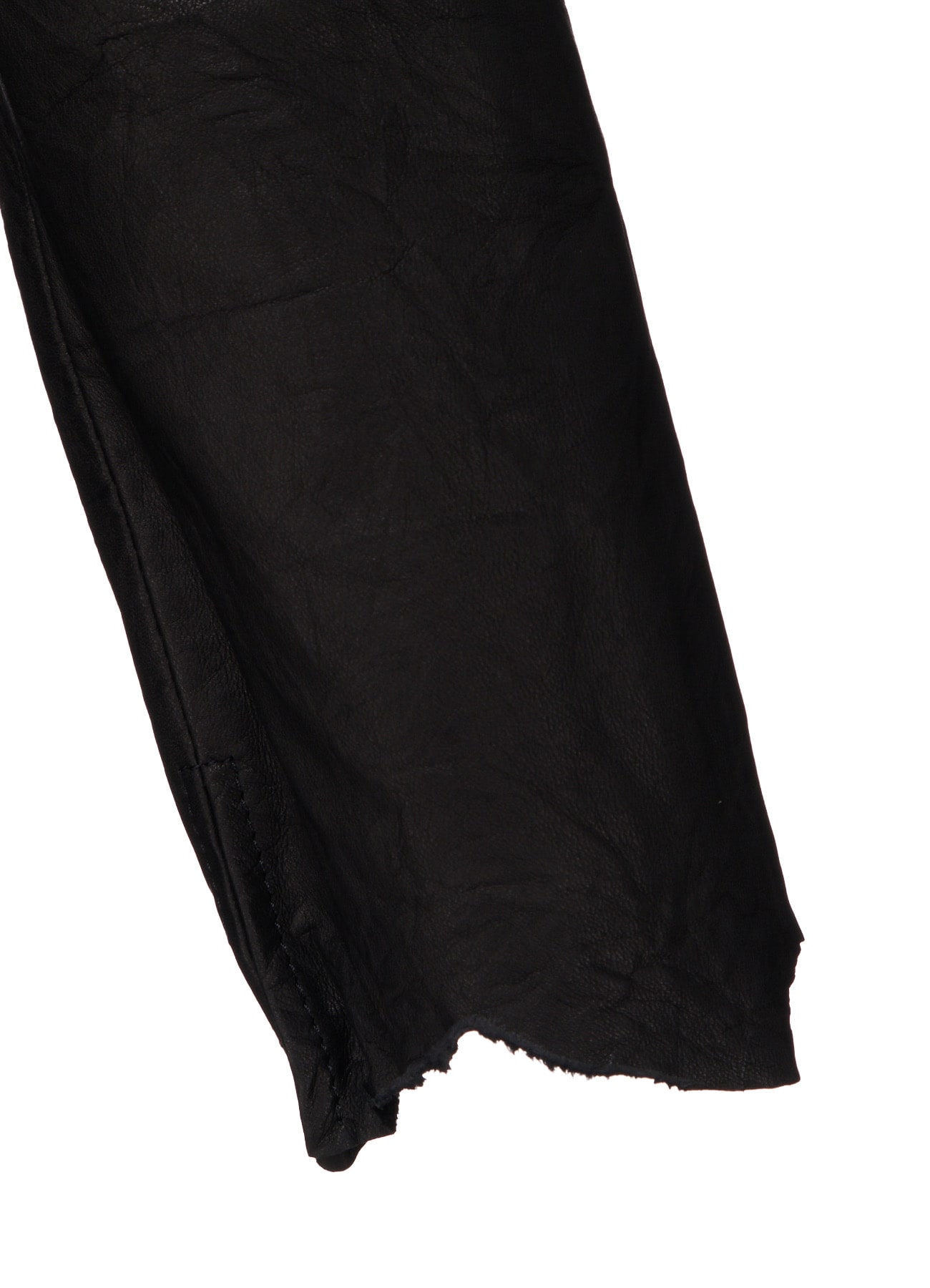 TIED WRINKLE LEATHER BUSTIER WITH SLEEVES