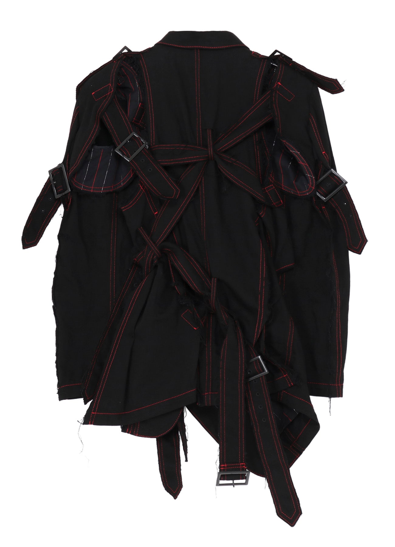 BLACK DENIM BELTED JACKET
