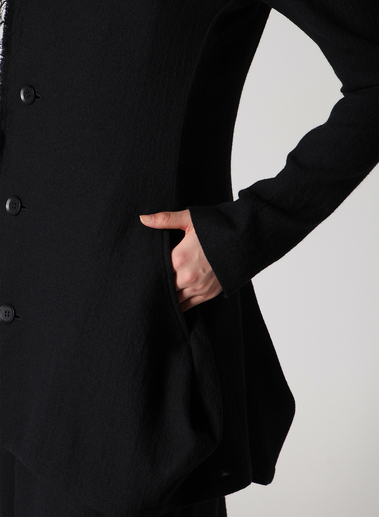 WOOL VIYELLA PUFF JACKET XS Black LIMI Feu THE SHOP YOHJI YAMAMOTO