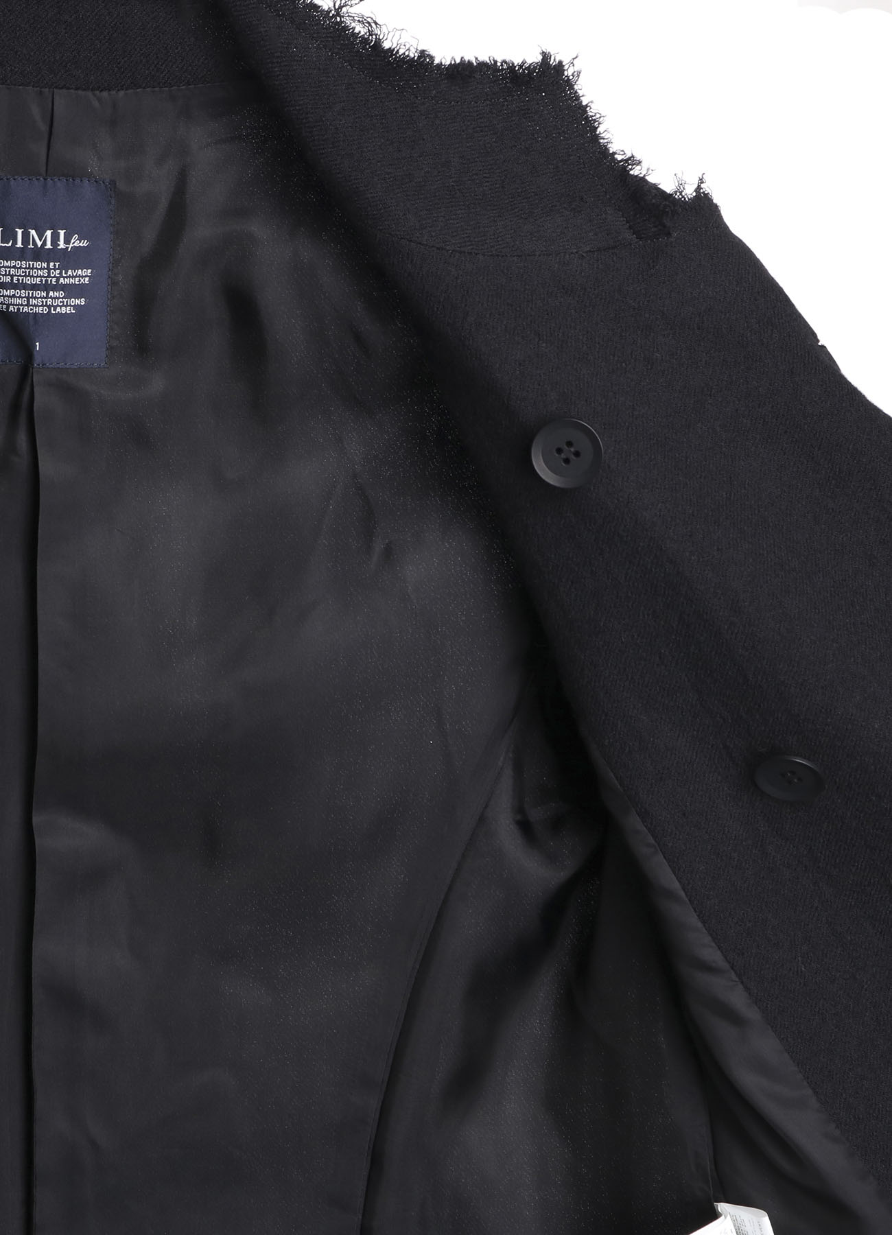 WOOL VIYELLA PUFF JACKET S Black LIMI Feu THE SHOP YOHJI YAMAMOTO