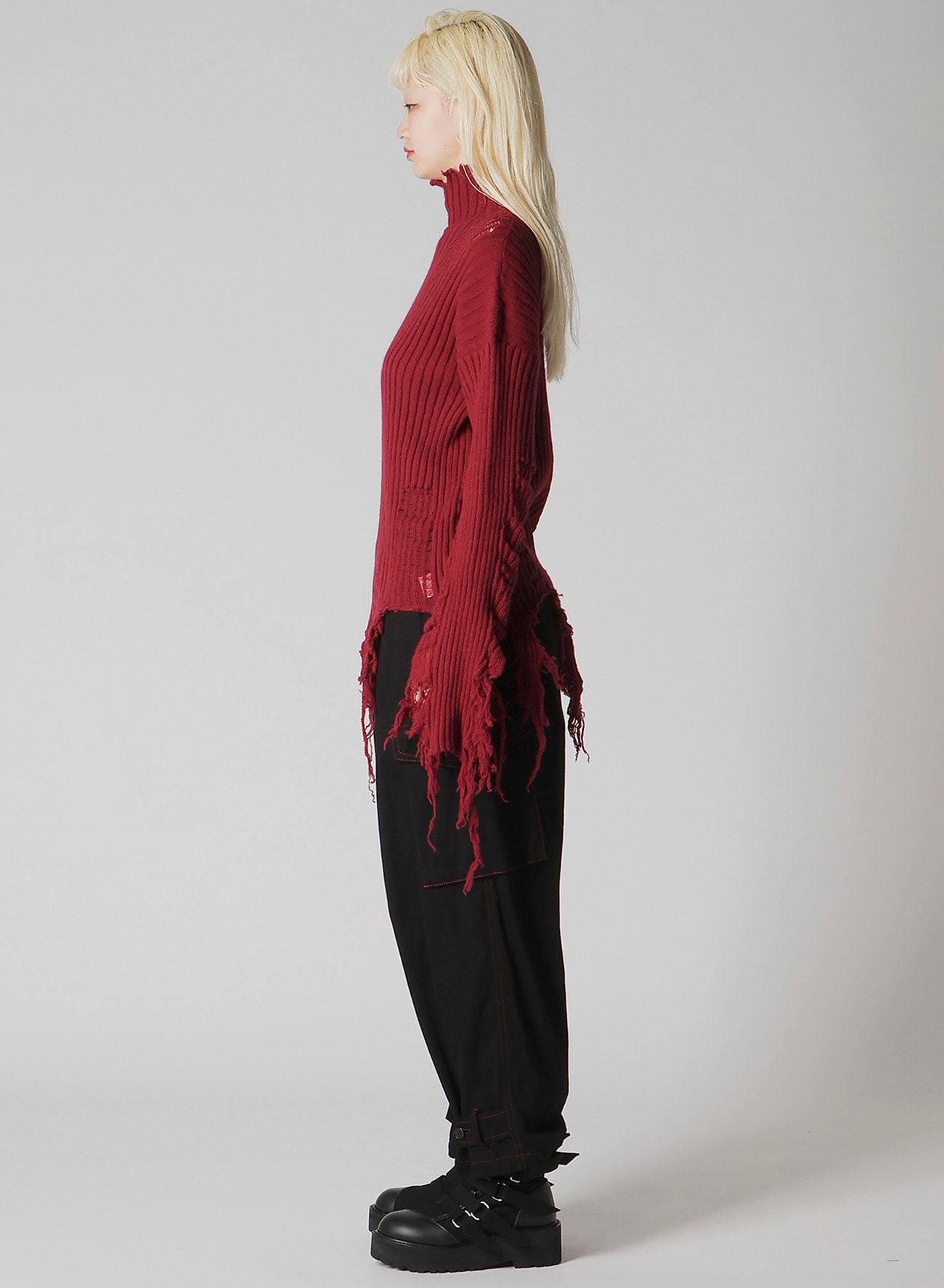 CRUSHED RIB PULLOVER