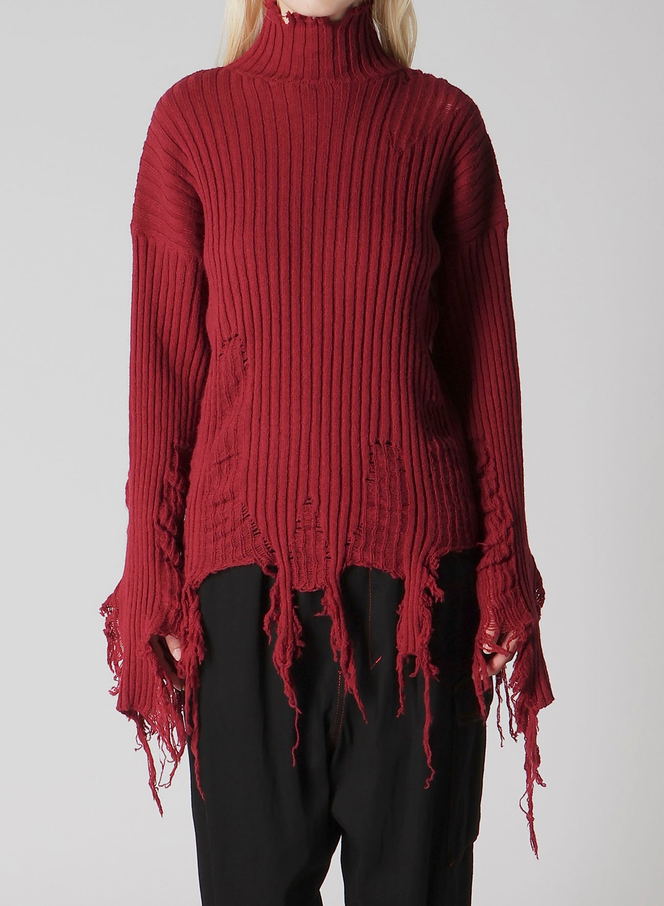 CRUSHED RIB PULLOVER