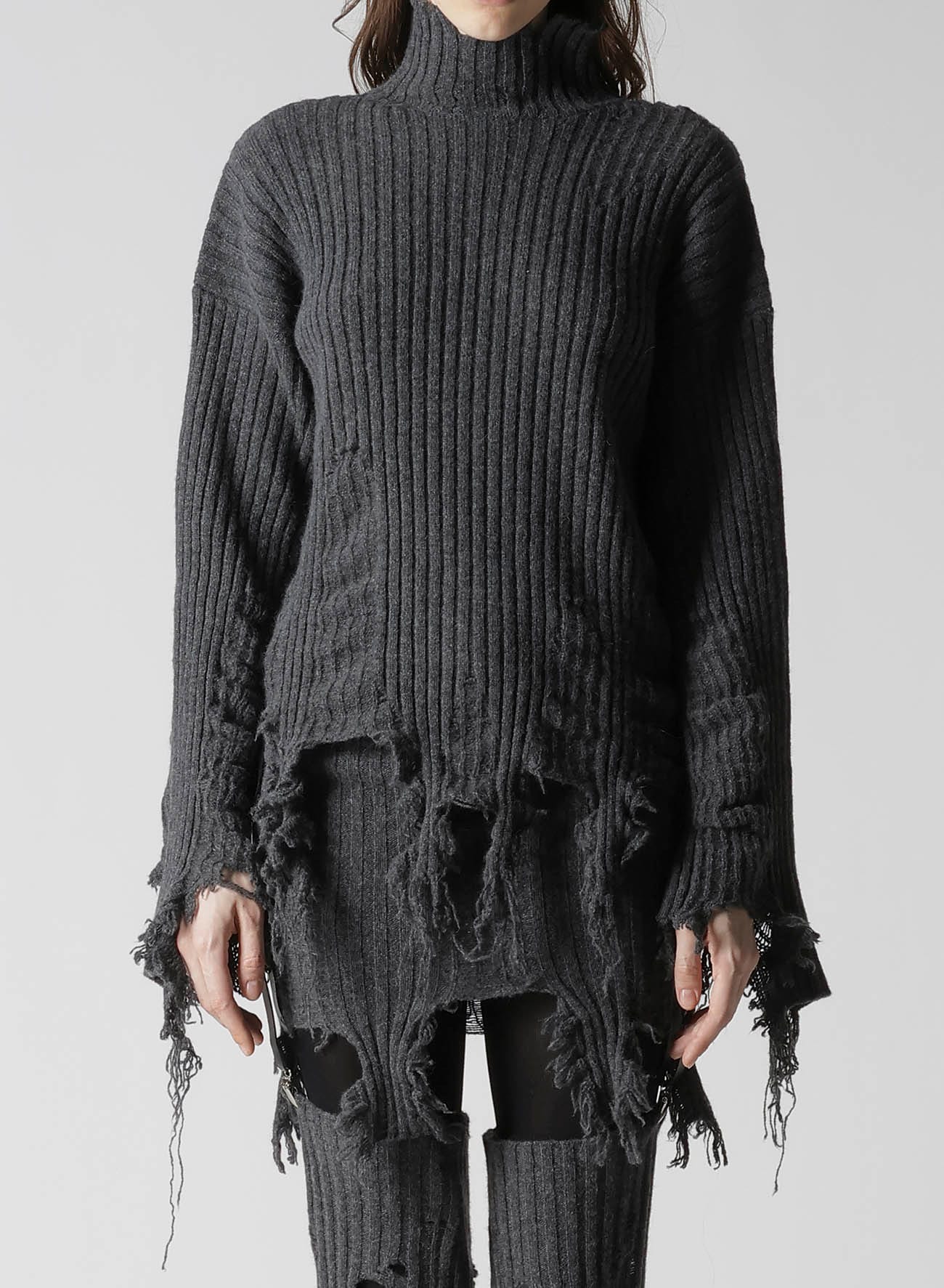 CRUSHED RIB PULLOVER