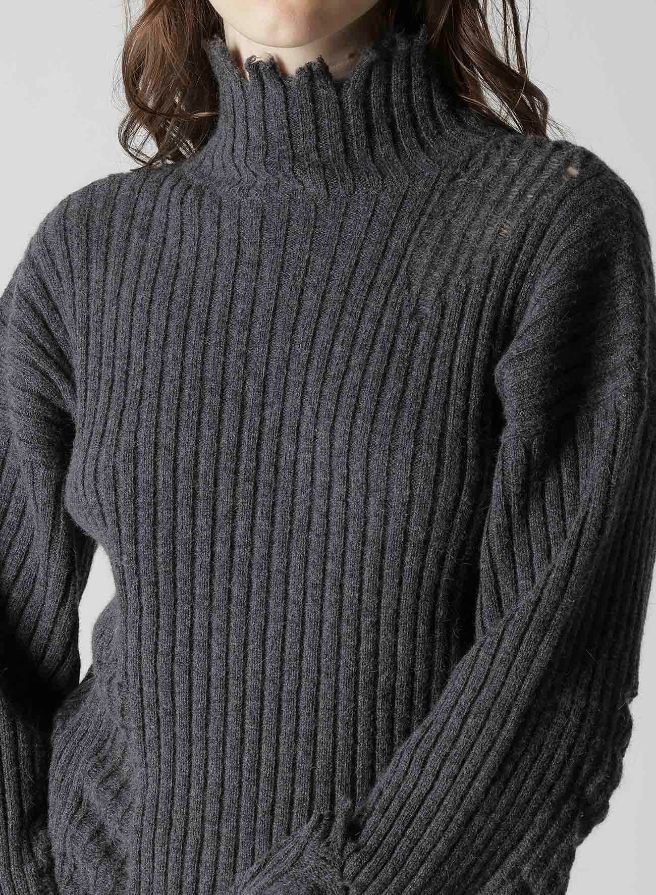 CRUSHED RIB PULLOVER