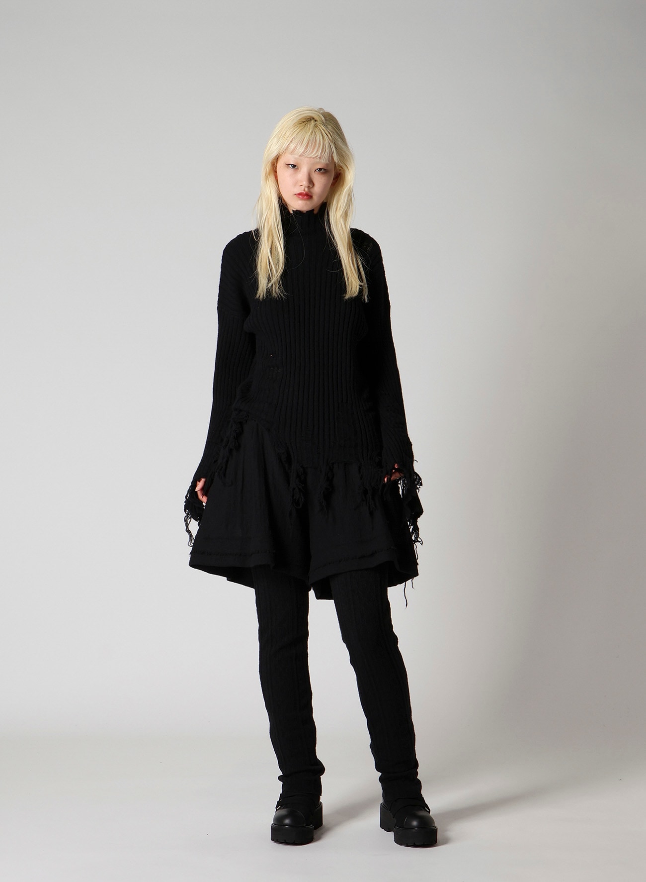 CRUSHED RIB PULLOVER