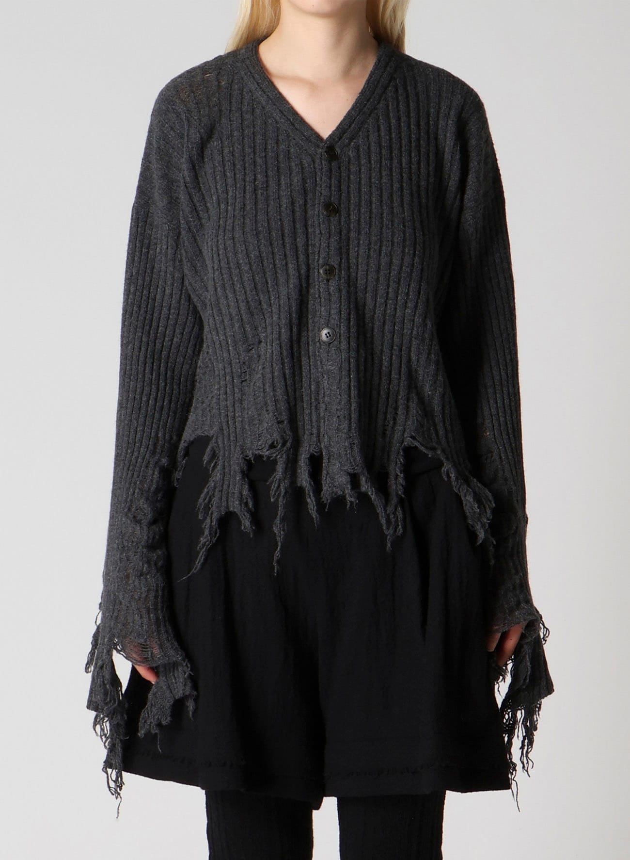 CRUSHED RIB CARDIGAN