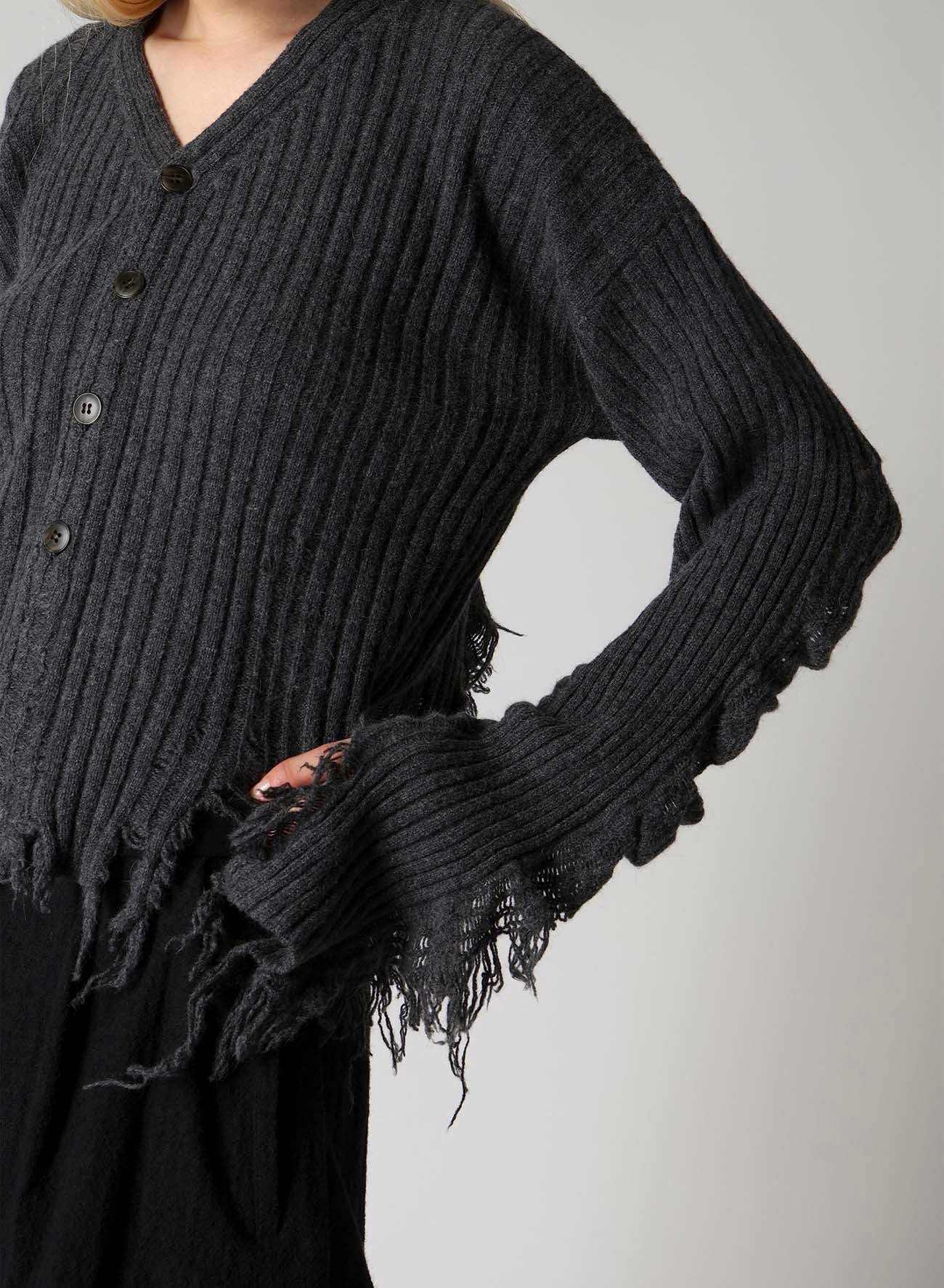 CRUSHED RIB CARDIGAN