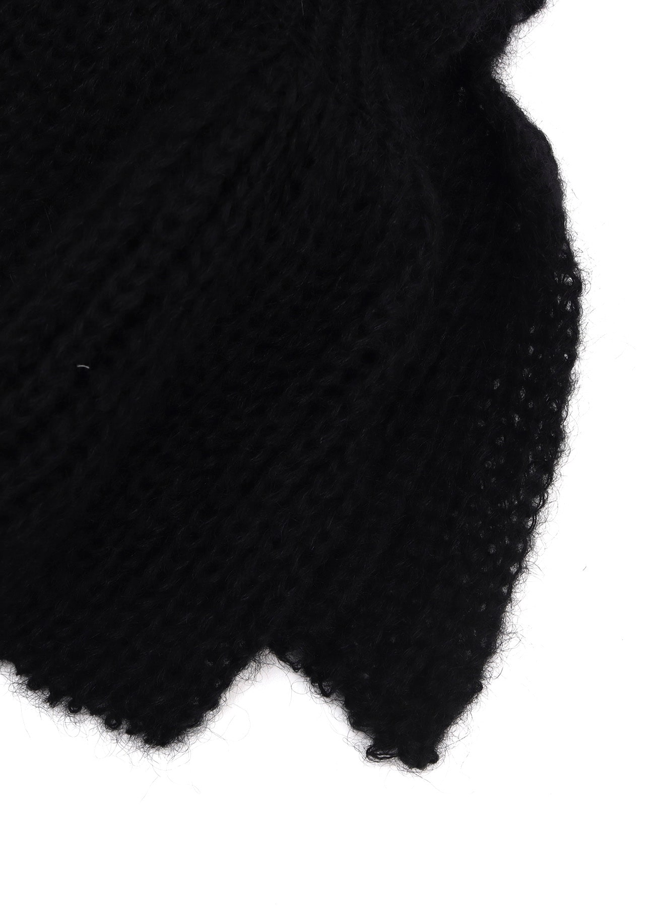 LOOSE TENTION RIB FLUFFY FRILLED SCARF