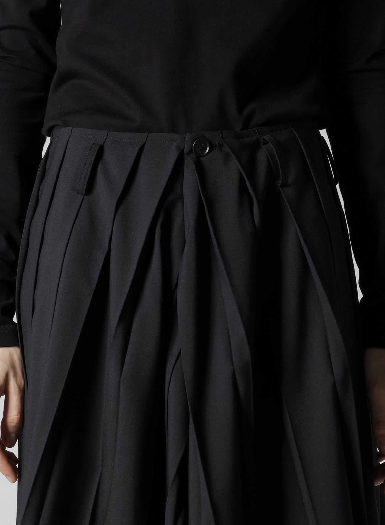 TROPICAL PLEATS WIDE PANTS