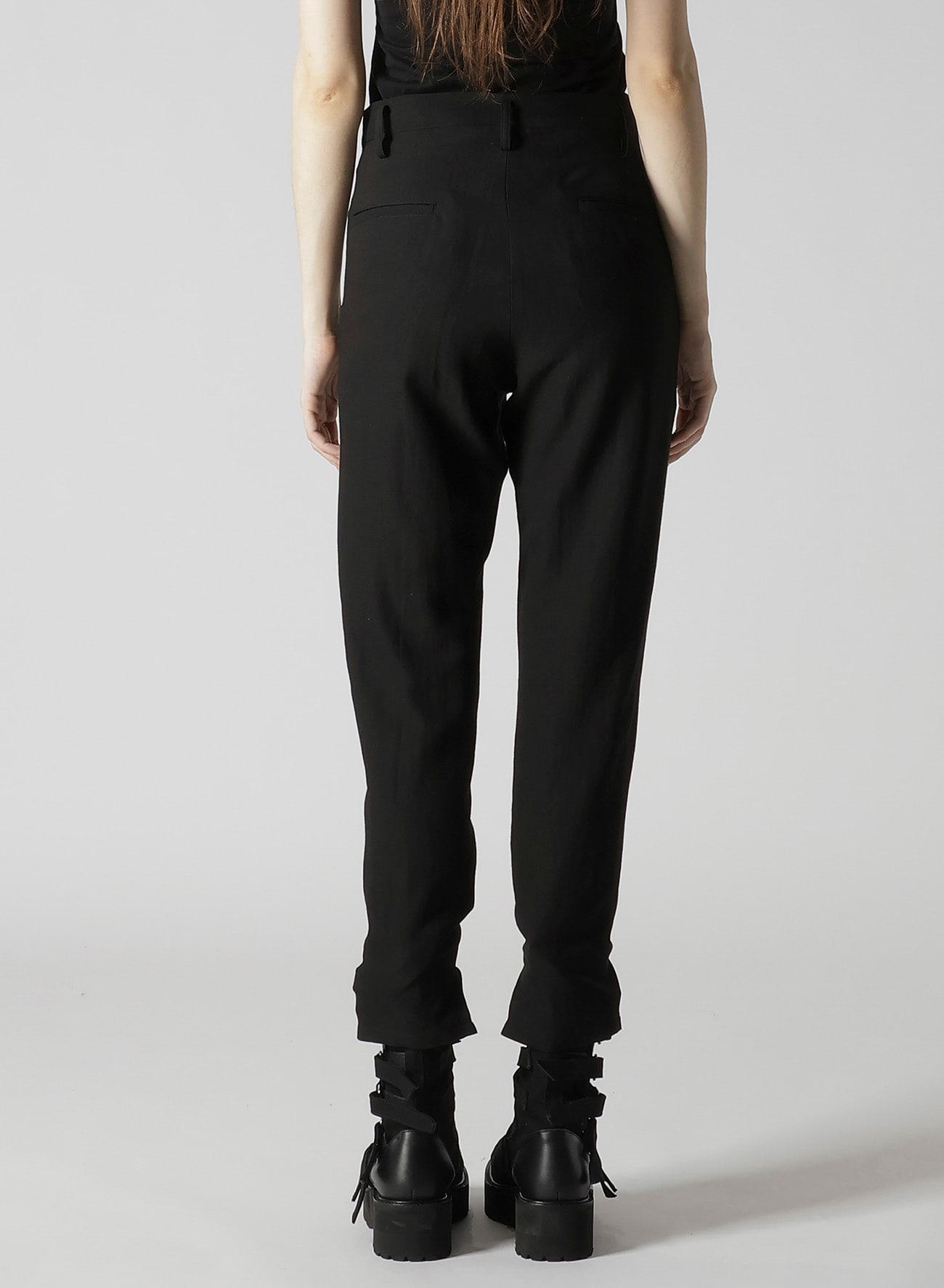 MILLED GABARDINE SLIT SLIM PANTS