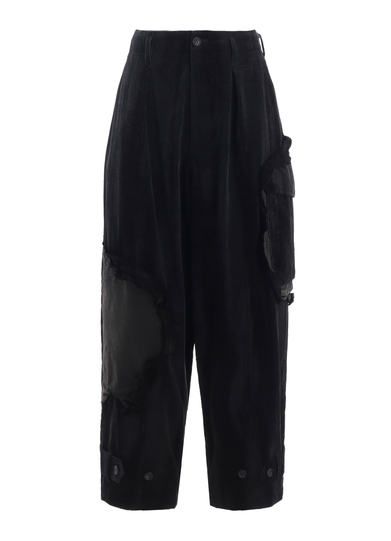 FAINT PRINTED CORDUROY TAB PANTS