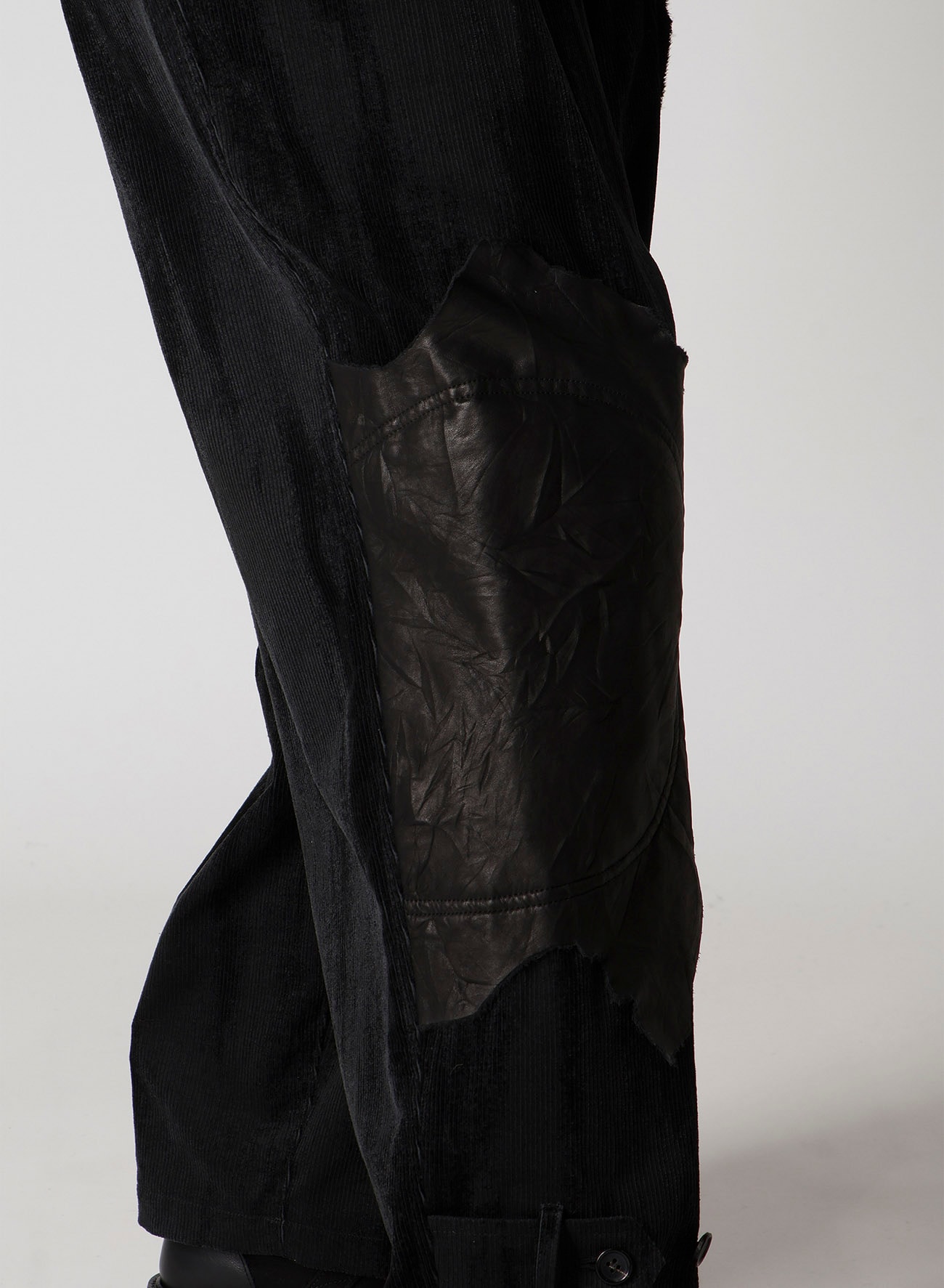 FAINT PRINTED CORDUROY TAB PANTS