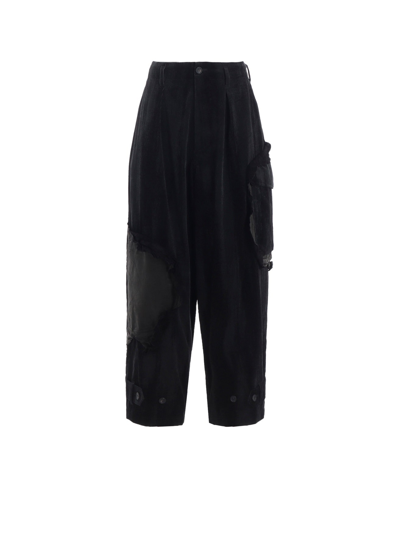 FAINT PRINTED CORDUROY TAB PANTS