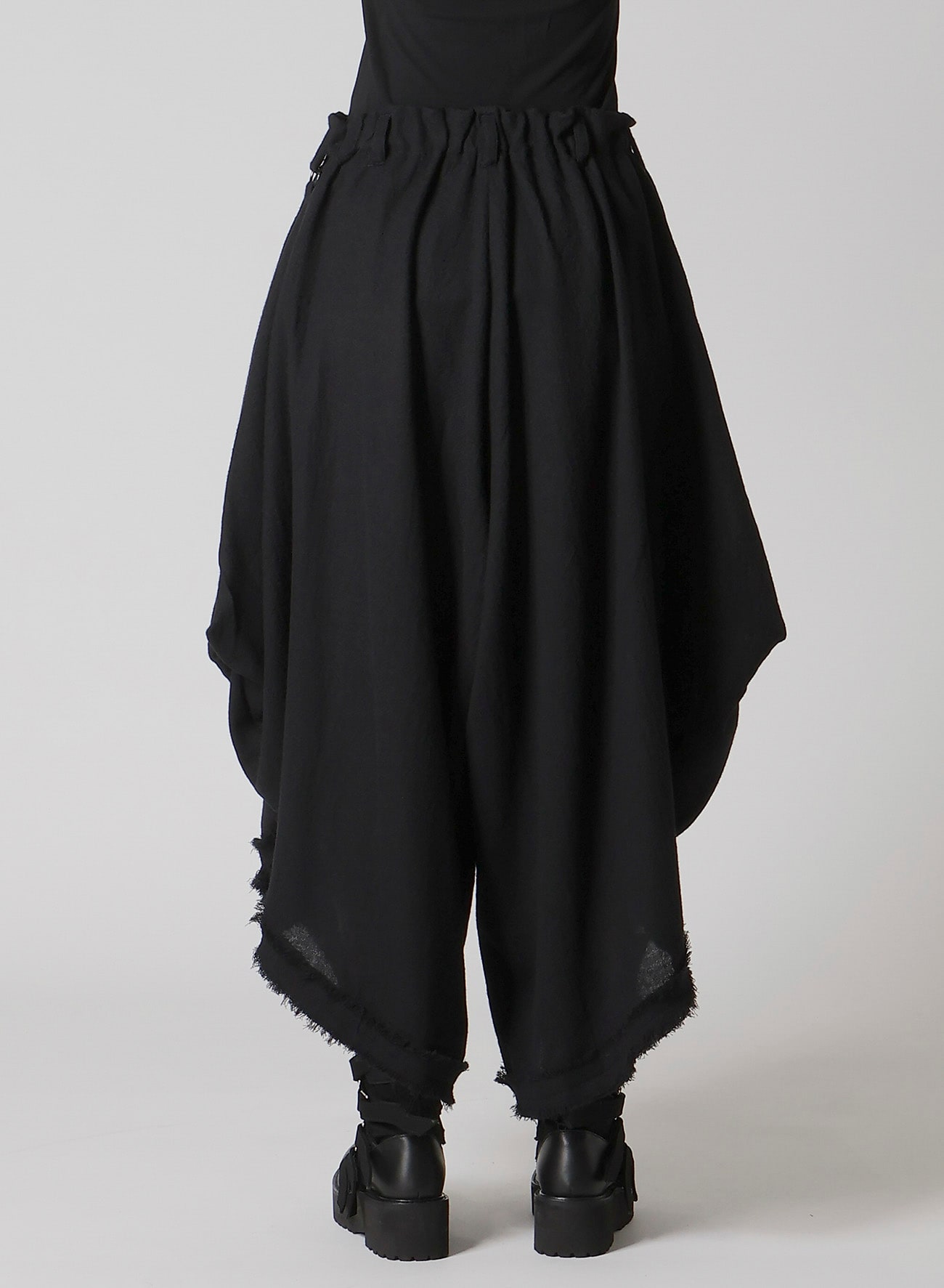 WOOL VIYELLA PANTS WITH D RINGS(S Black): LIMI feu｜THE SHOP