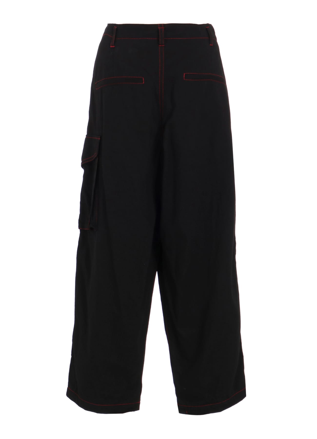 BLACK DENIM TAB PANTS