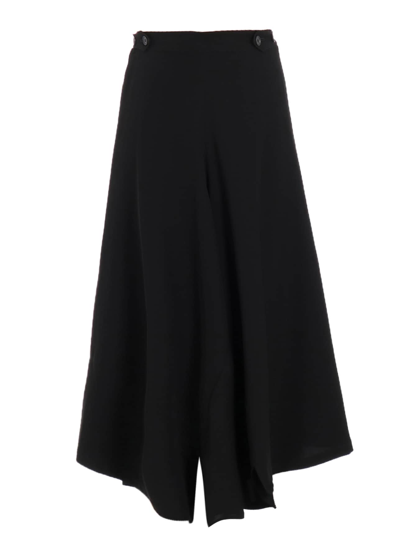DOUBLE SATIN WIDE PANTS WITH WAIST TAB A