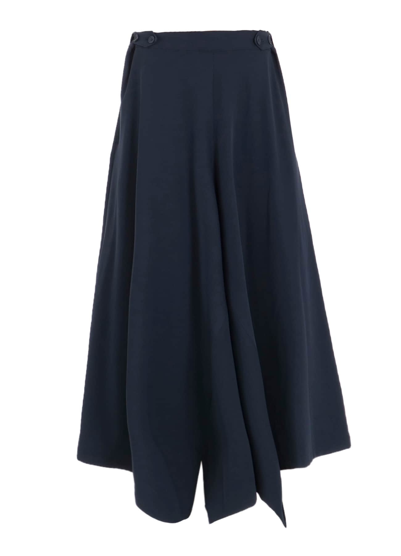 DOUBLE SATIN WIDE PANTS WITH WAIST TAB A