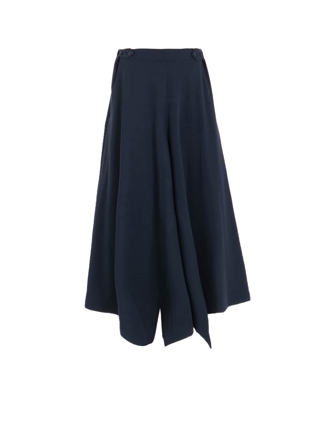DOUBLE SATIN WIDE PANTS WITH WAIST TAB A