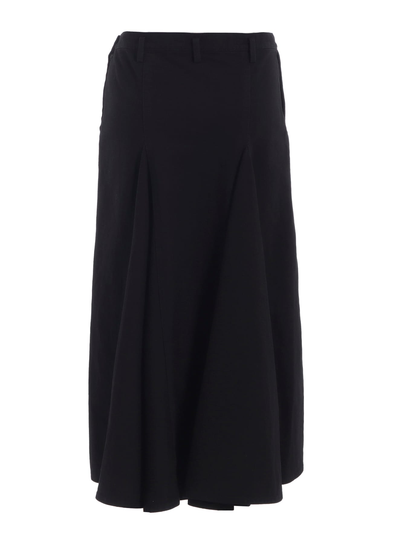 DAMEGED DENIM PANELED SKIRT